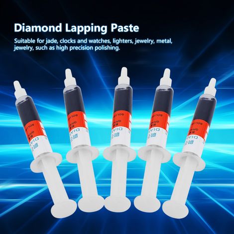 Ensemble de 5 tubes de pâte à polir diamantée, composé de rodage, pâte abrasive, aiguille W40320 (1/5)