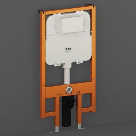 RAK Ecofix Concealed Toilet Support Frame with 80mm Concealed Cistern 1140mm High - Orange/White (1/2)