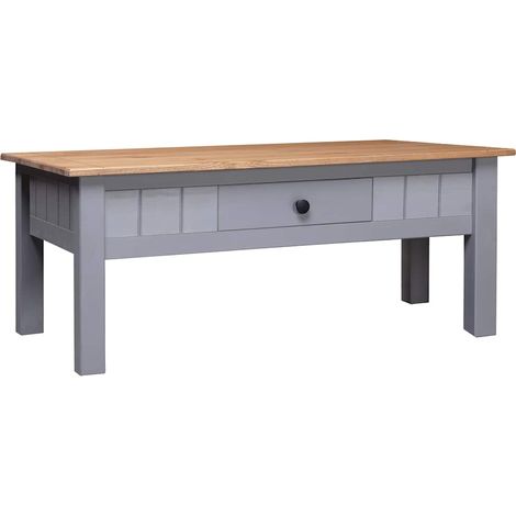 Maison Exclusive - Table basse Gris 100x60x43,5 cm Pin massif Assortiment Panama (1/5)