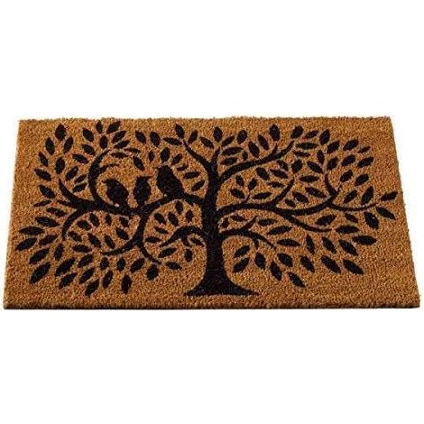 Novelty Printed Dickie Birds with Tree Welcome Doormat (1/2)