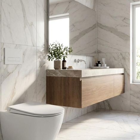 Sedile in termoindurente con cerniere in metallo – Serie MIA Ceramica Dolomite (1/3)
