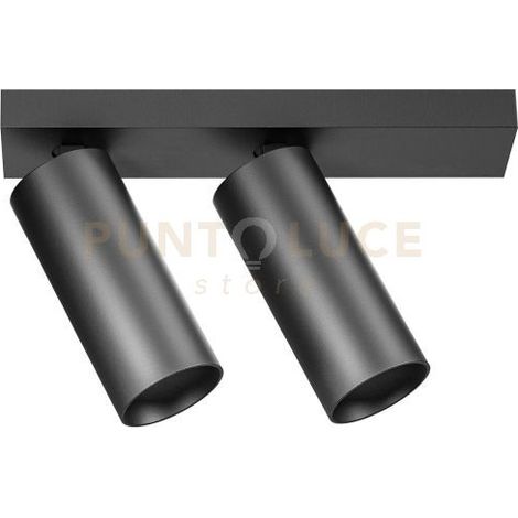 Plafoniera Orientabile GFA1477C 24W LED 3000K 2198lm in Alluminio Nero Satinato - IP20 - Installazione a Soffitto per Interni - Gealuce