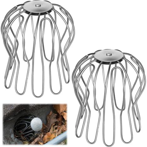 Lot de 2 protections de gouttière, gouttières galvanisées, gouttières réglables de 90 à 100 mm (1/5)