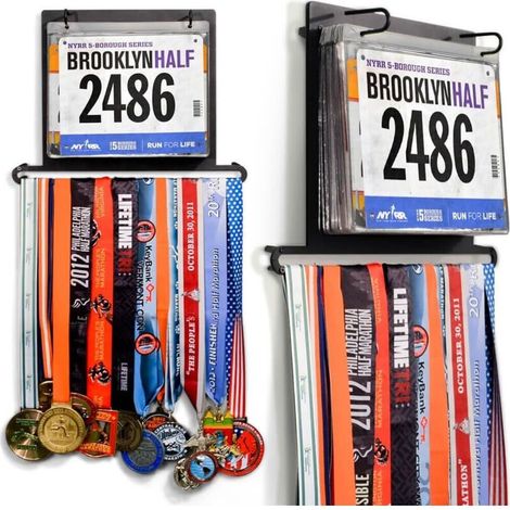 Medal Storage Rack, Wall Mounted, Metal, with Ten Numbers Storage Bag, Package Accessories Included (1/4)