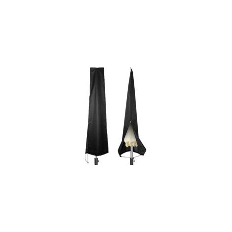 Housse de Parasol 210D Oxford Imperméable & Anti-UV 50+ – Protection Parasol Jardin – Bâche Résistante avec Fermeture Éclair Étanche & Cordon Coupe-Vent – Installation Facile– Noir 182×25×35 cm (1/5)