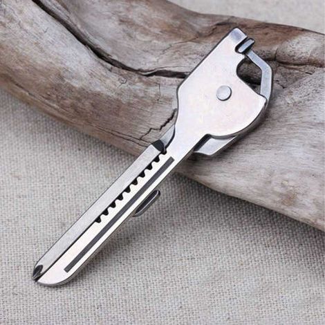 Mini outil multifonction pliable 6 en 1 : clé, pince à ressort, ouvre-bouteille (1/5)