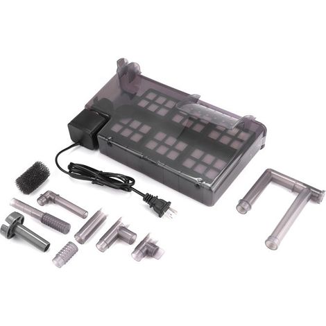 BelleRise - Filtre cascade 3 en 1 – HF-1000 silencieux anti-pellicule – aquarium 50-80 cm gris clair (1/5)