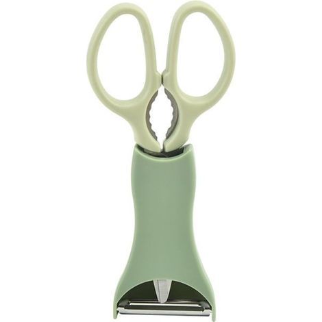 Forbici da cucina per il ritorno a scuola, forbici per melone, forbici da cucina a doppio uso per spianare, multiuso in acciaio inossidabile (1/2)