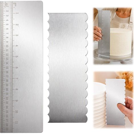 2-Piece Offset Pastry Spatula, Cake Smoothing Stainless Steel Spatula (1/5)