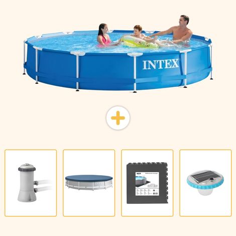 Intex Piscine Tubulaire Ronde - 366x76 cm - 5-pièces  S312 (1/5)
