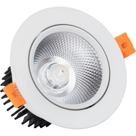 Foco Downlight LED 12W Circular Regulable COB CRI90 Corte Ø 90 mm 5000K Blanco Frío