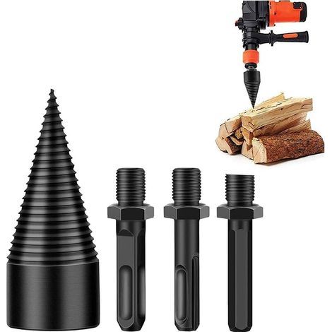 Fendeur de bûches électrique 45mm – Acier haute teneur carbone – Foret 45mm pour bois dur – Conception antidérapante pour confort (1/5)
