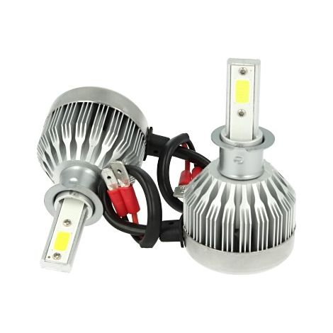Kit Full Lampada Led Cob H3 20W 12V 24V Bianco 6000K Per Abbagliante e Fendinebbia Senza Driver (1/2)