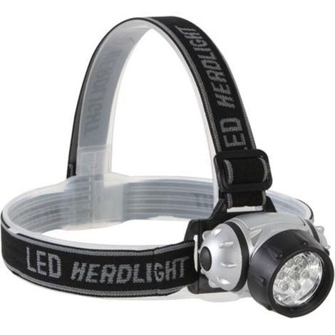 Lampe frontale 7 LEDs blanches ultralumineuses, flux lumineux 65 lm, résistante aux intempéries, 5 modes d'éclairage (1/5)