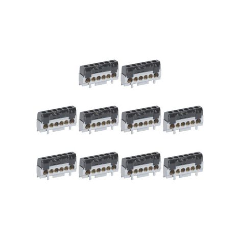 Legrand - LOT de 10 Borniers isolu00e9 Phase - Ru00e9f. : 004816x10 (1/4)