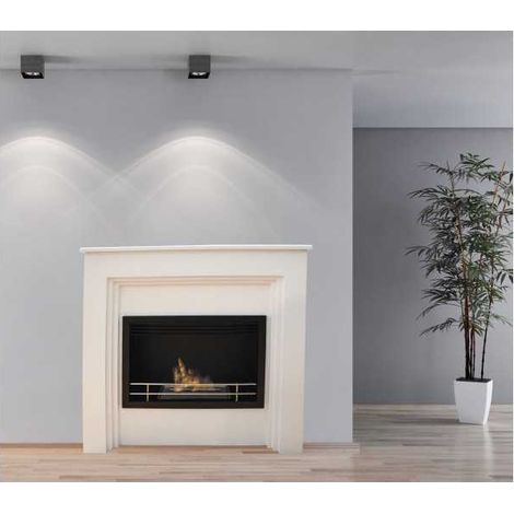 Cheminée bioéthanol au sol 2,5 kW – Structure en bois – Foyer en acier – Brûleur 1,5 L – Dimensions 960x950x330 mm – Tecno Air System (1/7)