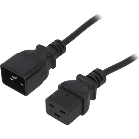 Cable alimentation C19 femelle vers C20 male 1.8m