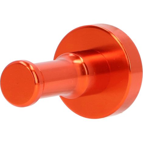 Crochet de salle de bain rétro en aluminium, crochet porte-serviettes robuste, patère murale pour balcon ou cuisine, orange (1/5)