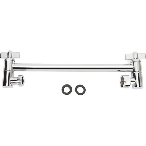 Braccio di prolunga regolabile e impermeabile in acciaio inox per soffione doccia, ideale per il bagno di casa. (1/5)