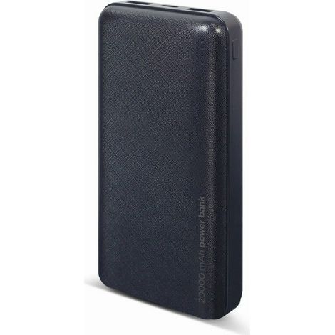 POWERBANK GEMBIRD 20000mAh 1x microUSB A 2x USB-A NEGRO