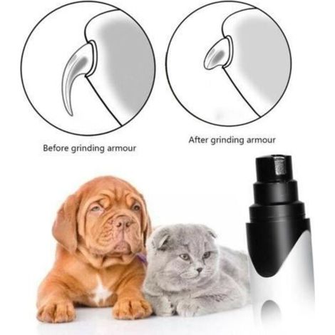 Lime à Ongle pour Chien Chat, Coupe Ongle Chien Electrique USB Chargeur Broyeur à Ongle Electrique Professionnel