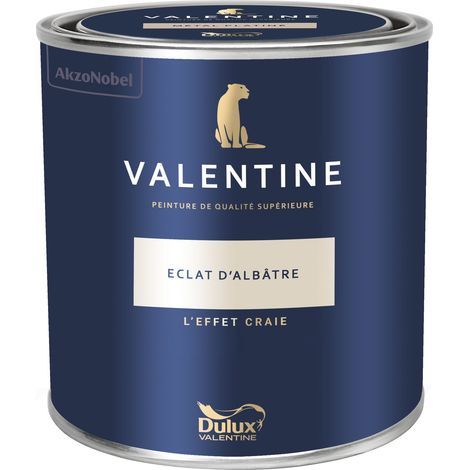 Dulux Valentine Peinture intérieure de haute qualité - Valentine - Couleur intense & pouvoir couvrant élevé - Mat Velouté Éclat d'Albâtre 1 L