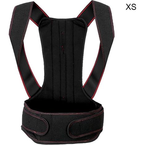 Unisex Verstellbare Haltungskorrektur-Orthese, Buckelkorrekturgürtel, Rückenstütze, XS Rot, YMMR (1/5)