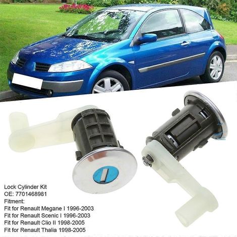 Cylindre de serrure de porte de voiture avec verrouillage à clé, sécurité renforcée pour Scenic 7701468981 (1/4)
