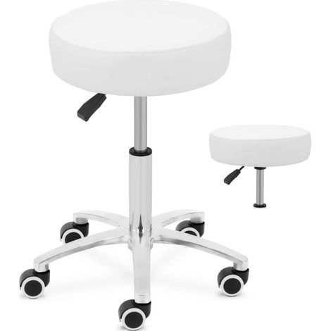 Tabouret à roulettes - physa - Dimensions de l'assise : Ø 36 x 9 cm - Cuir synthétique (1/5)