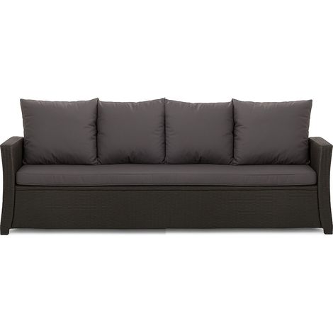 Coussins de canapé meubles de jardin en résine tressée Anthracite, Coussins balançoire d'extérieur 170x60x50cm Coussin de banc de jardin 3places -Mix (1/5)