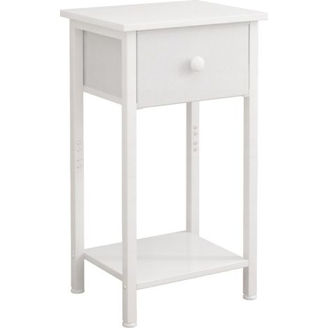 Nachttisch im skandinavischen Stil weiß 38CM (1/4)