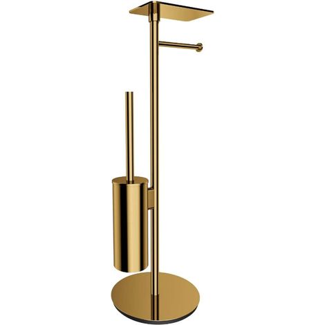 OMNIRES Modern Project - Toilettenpapier- und Toilettenbürstenhalter mit Ablage, goldfarben MP60820GL (1/5)