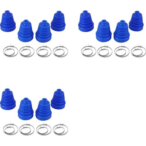 Kit de 12 soufflets de cardan universels en silicone pour voiture, à vitesse constante, avec fixation à rotule. (1/5)