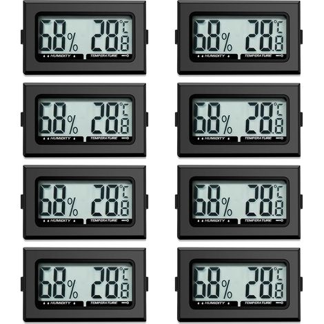 Thermomètre numérique intérieur Hygromètre Mini Hygromètre Thermomètre intérieur pour reptiles Hygromètre numérique, pour bureau, cuisine, Thermomètre LCD Incubateur, Thermomètre pour serre (8) (1/5)