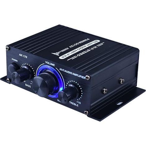 AK 170 Mini HiFi Power Amplification 20W + 20W 2 CH Dual Channel avec RCA (1/5)