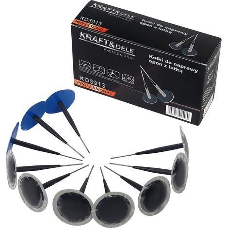 Cheville de réparation de pneus avec rustine 6 mm, 10 pièces KD5913 (1/5)