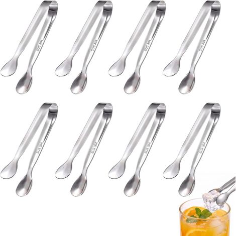 Pince A Glacon Pince A Bonbon Candy Bar, Acier Inoxydable Mini Alimentaire Inox Argent Glacon Polyvalente, Pour Sucre, Café, Thé, Cocktails, Buffet, Bar, Cuisine Et RéCeptions (1/5)