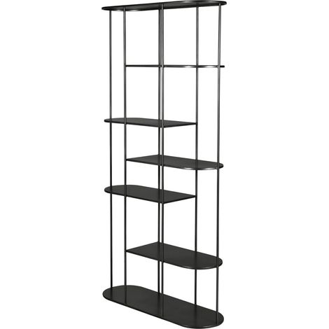 Etagère 90x30x180 cm en acier noir - AXLE