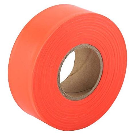 Ruban Adhésif Robuste Haute Visibilité Ruban de Prudence pour Le Ruban de Marquage de Camping Haute Visibilité Ruban de Marquage Non Adhésif Durable pour marquage au Sol(Orange). (1/5)