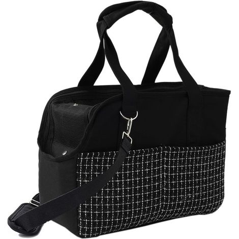 Petit sac de transport pour chien, convient aux chats, chiens et chiots. Grand sac à poches multiples, coussin en maille douce et respirante, sac de voyage pour animaux, sac de pique-nique. (1/5)
