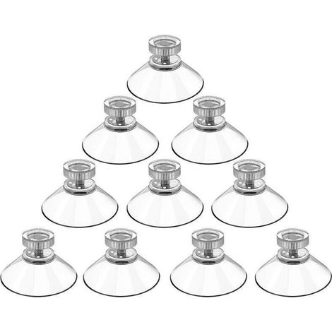 10 Pièces ventouse a visser,Ventouse Filetée Ventouses avec Filetage,Ventouse en Plastique PVC Suspension Ventouse Transparente,ventouse rideau isolant camping car,pour re,van,Camping-40mm-Crezuo