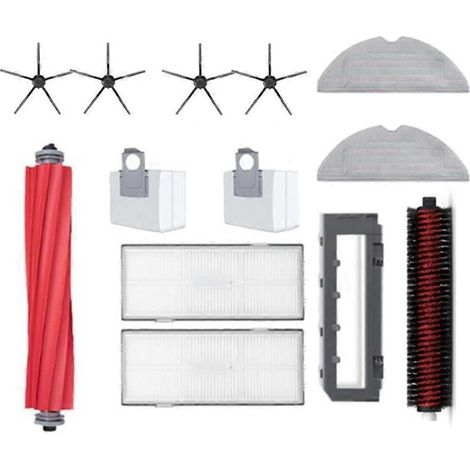 Pour Roborock S7 Maxv Ultra S7 Pro Ultra G10S G10S Pro Robot Pièces pour aspirateur Brosse principale et latérale Serpillières Filtre Sac à poussière (1/5)