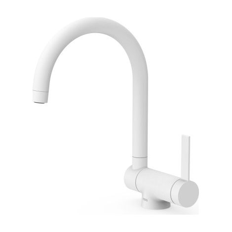 Mitigeur cuisine à bec rabattable WHITEMAT (blanc mat) - TRES 23033502BM