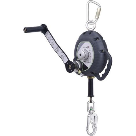 Anticaída retráctil de 10 o 20 m con torno de rescate integrado y resistencia 12 kN cable KALYPSO KRATOS SAFETY                                             20 m (1/2)