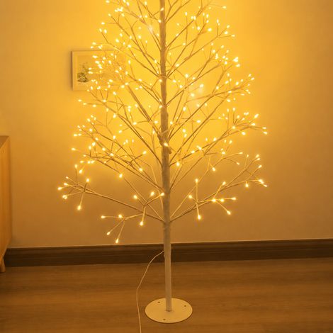 Sapin de Noël Lumineux LED Arbre Décoratif Blanc Chaud Fixe 1,2 m - 24V - 200 LED 70 × 23 × 6 cm 2 kg – Livraison gratuite