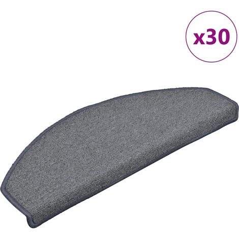 Stufenmatten 30 Stk. 65x24x4 cm Hellgrau und Blau Halbrund Groß