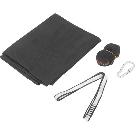Balançoire sensorielle pour enfants, 2,8 m de long, facile à installer, élastique, sûre et durable, hamac sensoriel pour chambre, exercice en extérieur, noir, 1 m de large, 2,8 m de long (1/5)