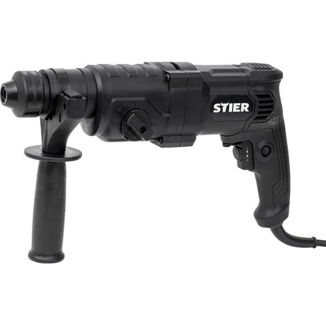 STIER Bohrhammer SHB-T-4900, Hammerbohrer, 800 W, 3,3 J, 0-4900 Schläge/Min, SDS-Plus Aufnahme, 37,0 cm - 9,1 cm - 21,7 cm (1/5)