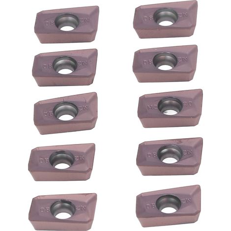 10 plaquettes de tournage en carbure à coupe rapide pour fraisage CNC avec revêtement multicouche (APMT1604PDERM2) (1/5)