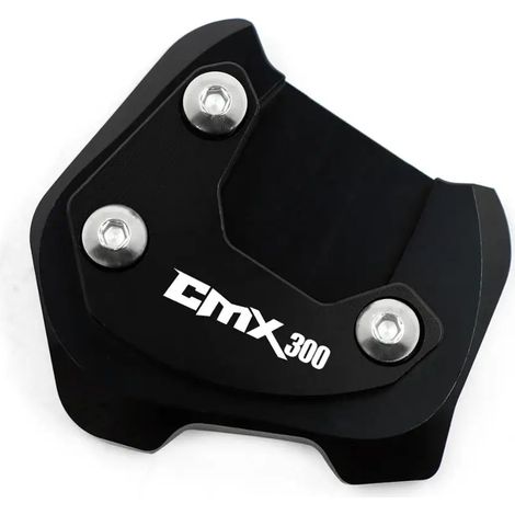 (Noir CMx300) Compatible avec Honda Rebel CMX300 CMX500 CMX 300 500 (toutes années) - Extension de béquille latérale - Support/plaque de fixation maxpower (1/4)